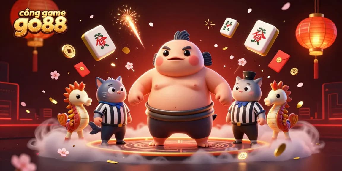 Engage in thrilling gameplay at cổng game go88, featuring vibrant cartoon characters and dynamic gaming elements.