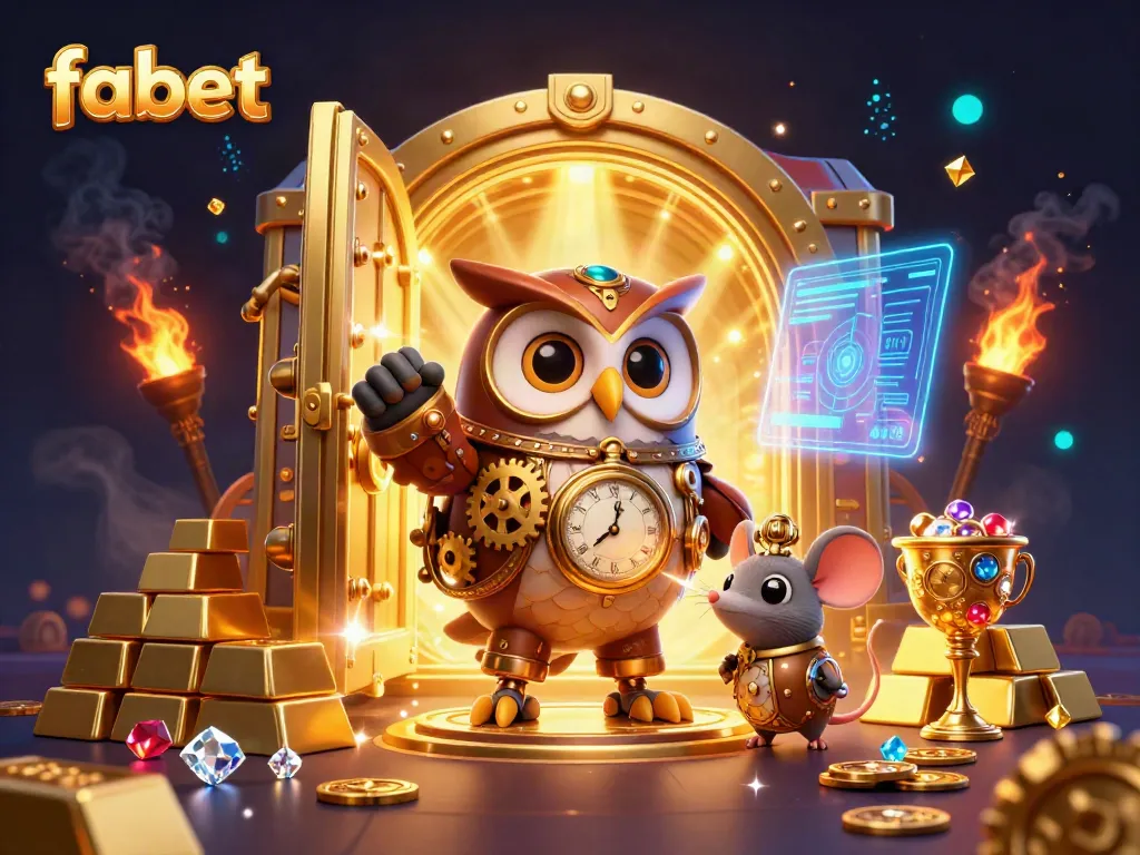 Fabet unleashes vibrant casino action with whimsical owl and treasures, creating a gaming wonderland.