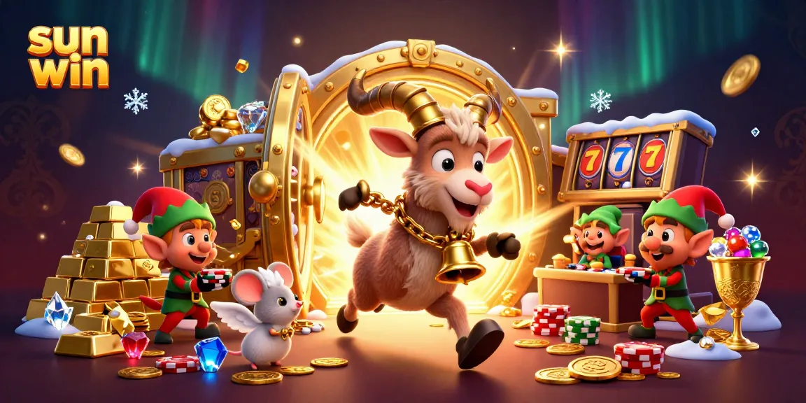 Experience the festive chaos of "sun win" at the holiday-horror casino with Krampus, chaotic elves, and dazzling treasures.