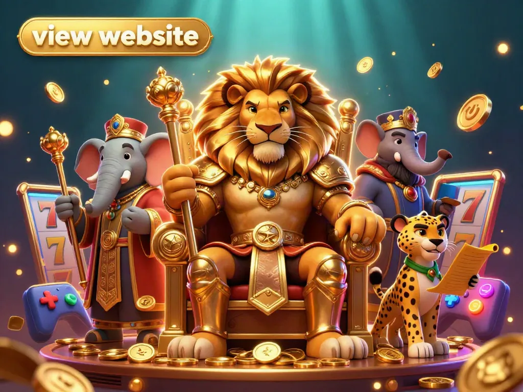 Play slots with excitement in a vibrant casino setting as the lion king reigns supreme!
