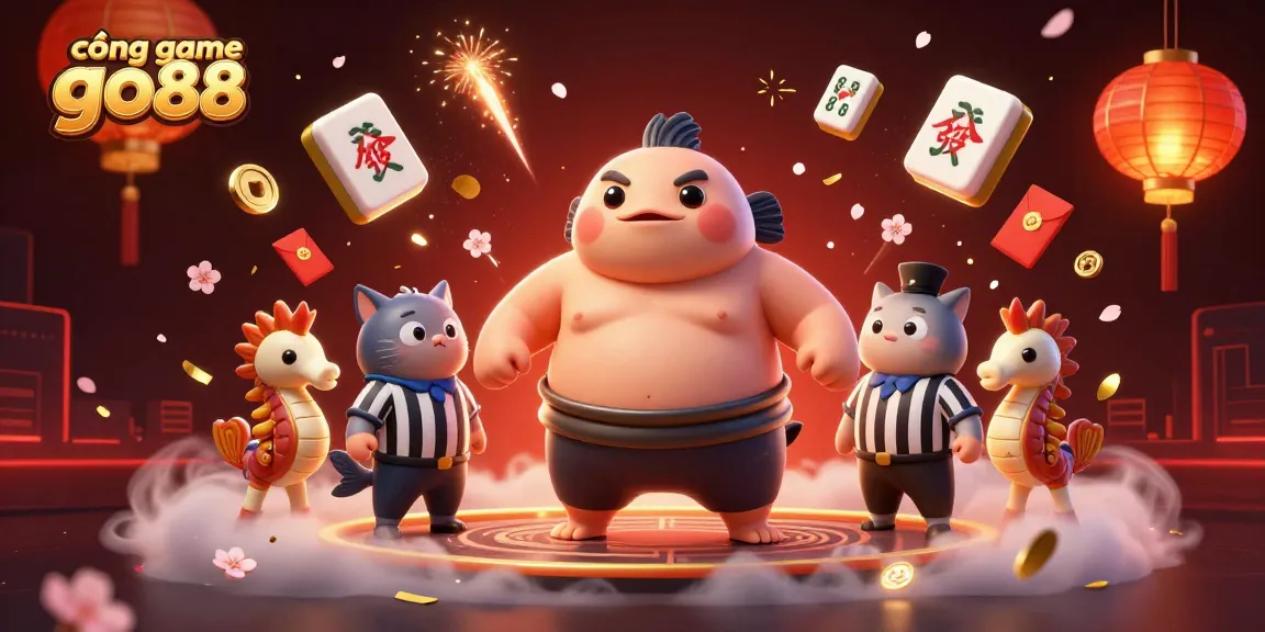 Engage in thrilling gameplay at cổng game go88, featuring vibrant cartoon characters and dynamic gaming elements.