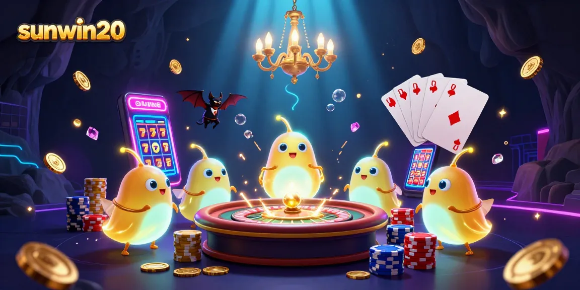 Experience the thrill of games at sunwin20 with vibrant glowworms and sparkling gems.